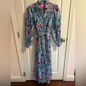 Lilly Pulitzer Long Sleeve Maxi Shirt Dress